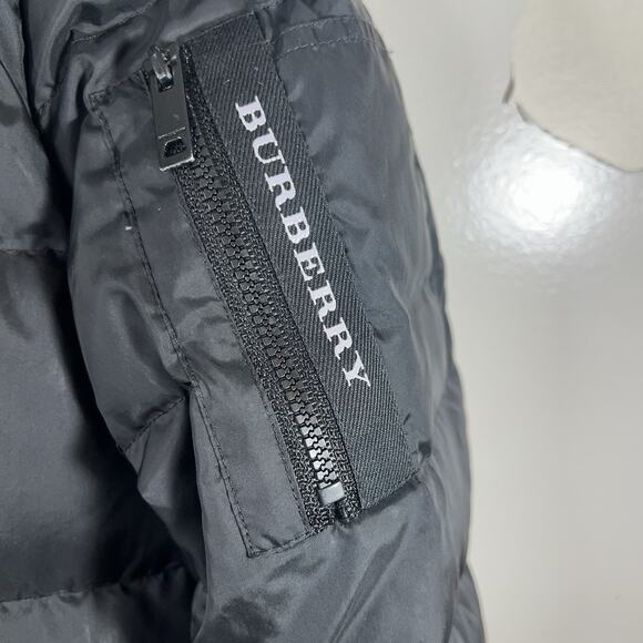 Burberry Kids Down Puffer Jacket Size 8Y Black Classic Casual Luxury Minimalist - Picture 7 of 13